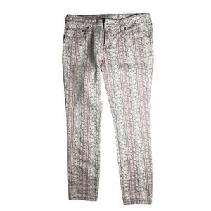 Free People Women's Pants Gray Pink Floral 28